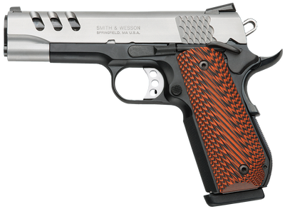 Smith amp Wesson 170344 1911 Performance Center 45 ACP 425quot 81 Black Matte Stainless Steel Slide Custom Wood G10 Grip