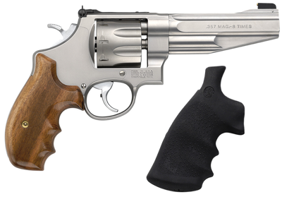 Smith amp Wesson 170210 Performance Center 627 357 Mag 8rd 5quot Stainless Matte Silver Stainless Steel Wood Grip