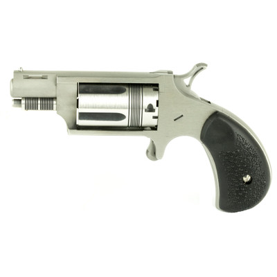 North American Arms 22MSCTW Wasp 22 LR22 Mag 5rd 113quot Overall Stainless Steel with Black Pebbled Rubber Grip