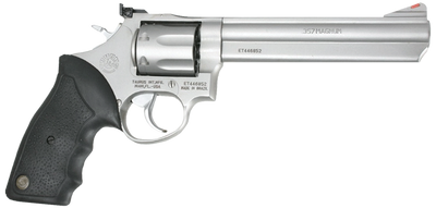 Taurus 2660069 66 Standard 357 Mag 7rd 6quot Matte Stainless Steel Black Rubber Grip