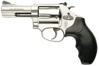 Smith amp Wesson 162430 60 357 Mag 5rd 3quot Stainless Satin Stainless Black Polymer Grip