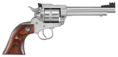 Ruger SingleTen 22 LR 550quot Barrel 10rd Cylinder Satin Stainless Steel Hardwood Gunfighter Grip Williams Gun Sight Co Fiber Optic Sights 8100