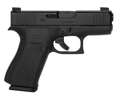 Glock G43X 9mm Luger 341quot 101 Black nDLC Steel with Front Serrations