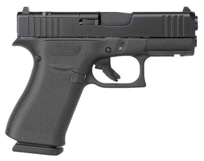 Glock G43X MOS 9mm Luger 341quot barrel 101 Black nDLC Steel with Front Serrations MPN UX4350201FRMOS