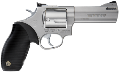 Taurus Tracker Model 44 44Remington Magnum 4quot 5rd Matte Stainless Steel Black Ribber Grip 2440049TKR