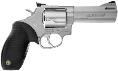 Taurus Tracker Model 44 44-Remington Magnum 4" 5rd Matte Stainless Steel Black Ribber Grip 2-440049TKR