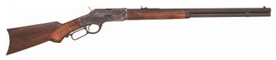 Cimarron 1873 Deluxe 45lc  24quot Octagon Ccblued Pg Walnut