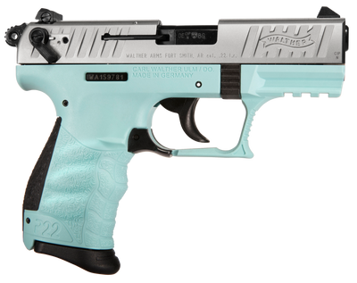 Walther P22Q 22 LR 342quot 101 Angel Blue Pistol Threaded Barrel
