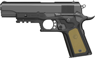 Recover Tact Cc3p 1911  Griprail Black Frame Wpanels