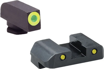 Ameriglo Tritium Spartan Oper. - Green/yellow Glock 17 & 22+<