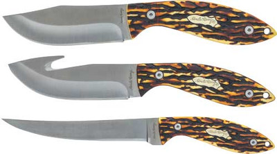 Uncle Henry Knife 3 Knife Set - Staglon W/poly Sheath Promoq3<
