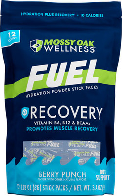 Mossy Oak Wellness Fuel Recovr - Berry Punch Mix 12 Stick Pack