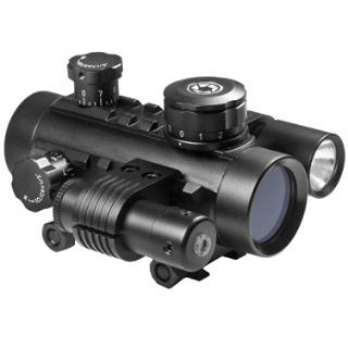 BARSKA 30MM ELECTROSIGHT W/FLASHLIGHT RED LASER