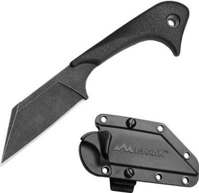 Outdoor Le Hawk 3" Fixed Blade - Black W/kydex Sheath