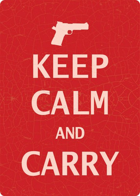 Rivers Edge Sign 12"x17" - "keep Calm And Carry"<