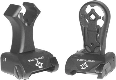Diamondhead Hole Shot Sight - Set Front & Rear Flip-up Black