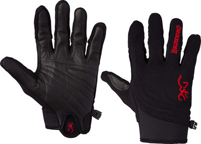 Bg Ace Shooting Gloves - Small Black/red Trim