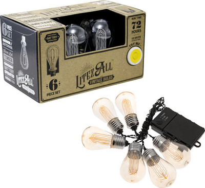 Promier Led Edison Bulb 6 - Piece String Light 3aa Notincl