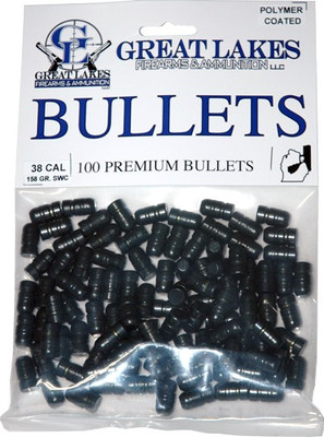 Great Lakes Bullets .38/.357 - .358 158gr Lead-swc Poly 100ct