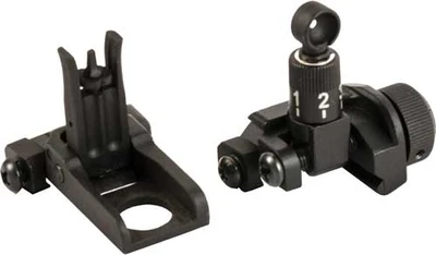Je Flip-up Front And Rear - Steel Sight Set Black