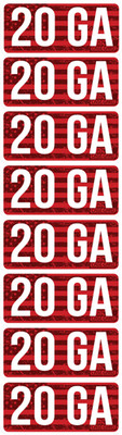 Mtm Ammo Caliber Labels 20ga - 8-pack