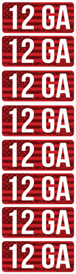 Mtm Ammo Caliber Labels 12ga - 8-pack