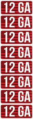 Mtm Ammo Caliber Labels 12ga - 8-pack