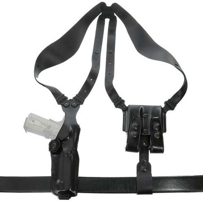 Galco Vertical Shoulder System - 3.0 Ambi Leather Glock 19 Black!
