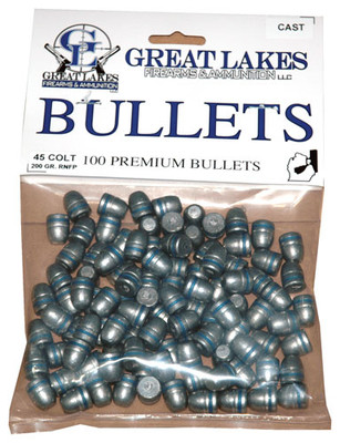 Great Lakes Bullets .45lc - .452 250gr. Lead-rnfp 100ct