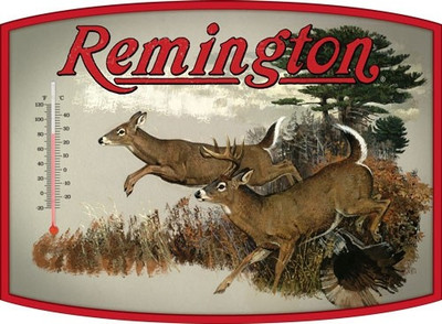 Open Road Brands Thermometer - Tin Sign Remington Whitetail