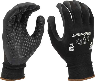 Walkers Coated Nylon Glove - 15ga Shell W/xtra Grip Palm Lg