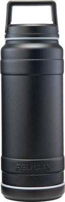 Pelican Traveler 32 Oz Bottle - Screw Top Leak Proof Ss Black