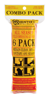 Hunters Specialties Field Dressing Gloves, Hs 01059 Fld Dress Gloves Combo Pack