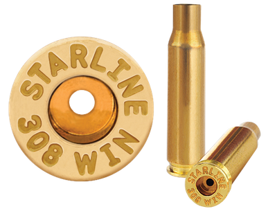 Starline Brass Unprimed Cases, Star 308eineup-50       Unp Brass 308 Winchester