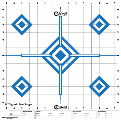 Caldwell Sight-in, Cald 198604  16" Hi Contrast Blue 10pk