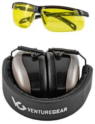 Pyramex Venture Gear, Pyra Vgccomb8630 Yel Glass/muff Combo