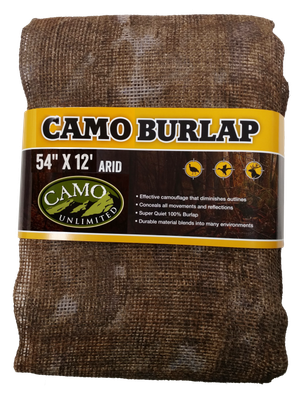 Camo Unlimited Burlap, Camo 9550    Burlap Arid     54x144