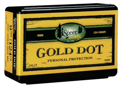 Speer Ammo Gold Dot, Speer 3998 Bull .355 124 Gdhp      100
