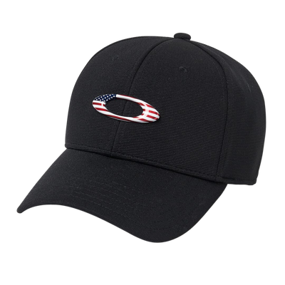Oakley (luxottica) Tincan Cap, Oakley 91154501v Tincan Cap L/xl Blk/amrcn Flg