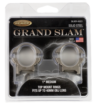 Weaver Mounts Grand Slam, Weav 49323 Grandglam Rngs 1in Xhi Slvr