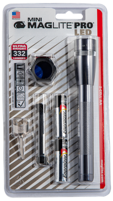 Maglite Mini Maglite Pro, Mlt Sp2p09c   Mini 2cell Aa  Pro Combo Pack Gray