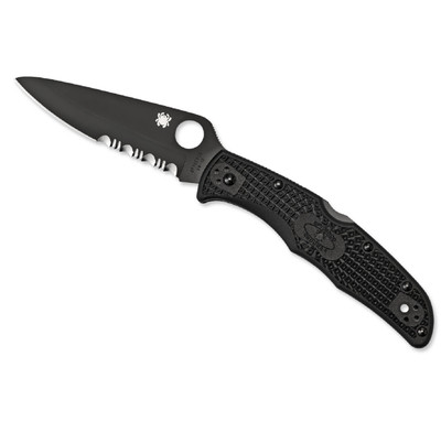 Spyderco Tenacious Folder 3.39 in Combo Blade Black FRN Hndl