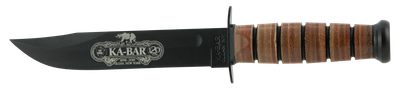 KA-BAR Army 120th Anniversary Fixed 7 in Black Blade Leather