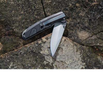 Smith Rally Folder 3.4 in Blade Black G-10 Handle
