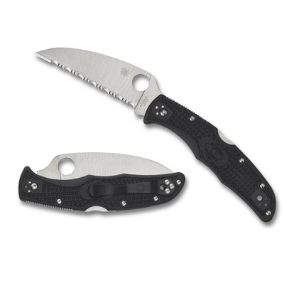 Spyderco Endura 4 Folder 3.8 in Wharncliffe Serrated Blk FRN
