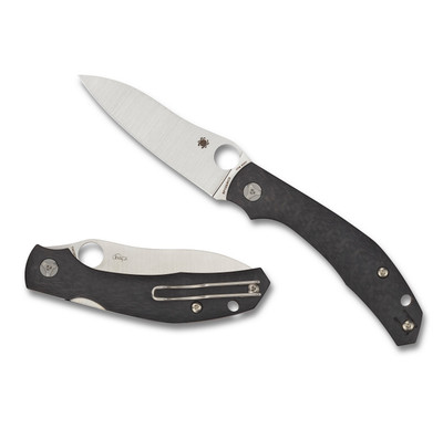 Spyderco Kapara Folder 3.6 in Plain Carbon Fiber Handle