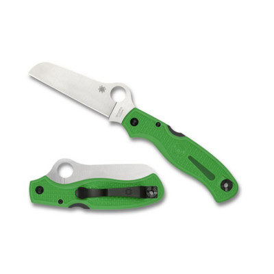Spyderco Atlantic Salt Green FRN LC200N Flat Ground Plain