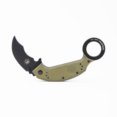 Fox 590OD Derespina Chiroptera Karambit Olive Green Handle