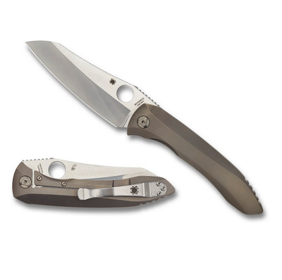 Spyderco Paysan Folder 3.88 in Plain Titanium Handle