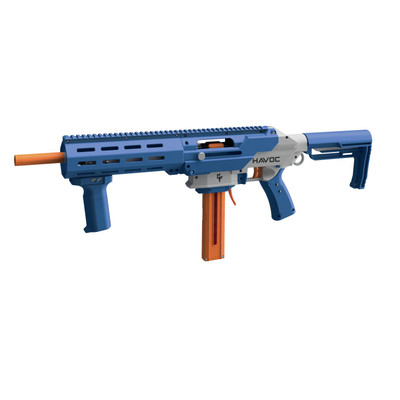Game FaceHavoc Prime Spring Powered Foam Dart Blaster-Blue